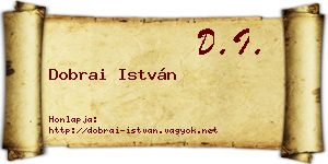 Dobrai István névjegykártya